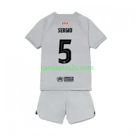 Camisolas de futebol FC Barcelona Sergio Busquets 5 Criança Equipamento 3ª 2022/23 Manga Curta